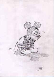 Xavi (Xavier Vives Mateu) | MICKEY - Dibujo original - Mickey worried - EO (2020) | Catawiki