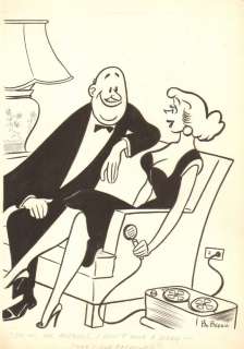 Bo Brown - babe recording gag - 1957 humorama