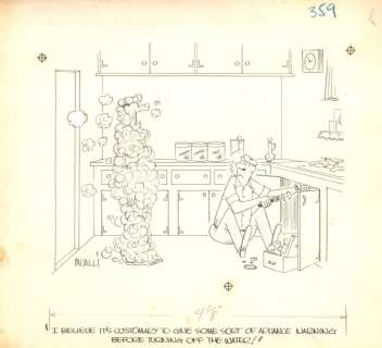 Dick Cavalli - plumber gag - 1955 humorama