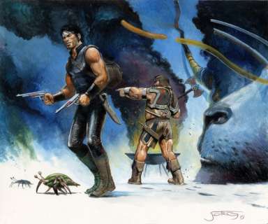 Jorg de Vos | Jorg de Vos - Originele tekening in kleur - Storm - (2019) | Catawiki