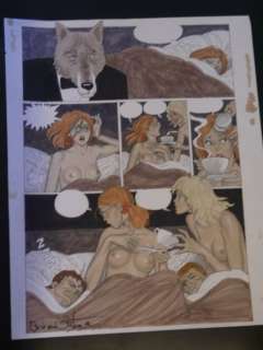 Format: 50 X 62 Cm. | Erich Von Gotha - Planche originale en couleur (p.31) - Curiosités perverses de Sophie - (2001) | Catawiki