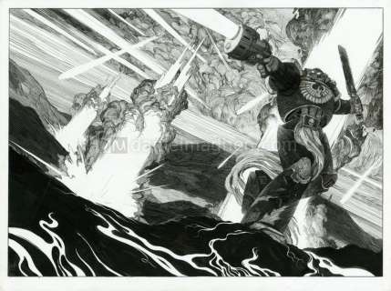 Nicolas Delort - Couverture pour le roman Warhammer 40000 : Salamander