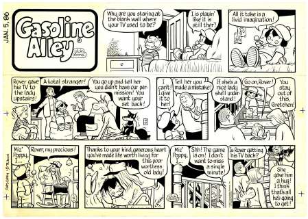 Dick Moores | Moores - Gasoline Alley Sunday 1/5/1986 NO RESERVE! | Russ Cochran