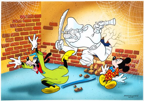 Moreno Chiste | “Topolino e lo spettro fallito” (The ghost of Black Brian) – Illustrazione | Cart Gallery