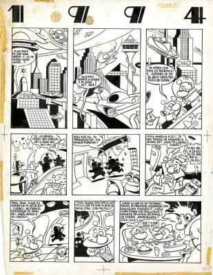 Miguel Gallardo | Los Sueños del Niñato 1994, 2 p. color (Ediciones Makoki) | Pop Art Collector