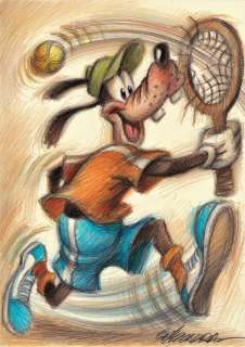 Joan Vizcarra | Goofy Tennis Player - Original Drawing - Joan Vizcarra | Catawiki