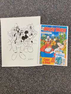 Ray Nicholson | Mickey Magazine - Original Disney Mickey Maus and Goofy ink drawing~Ray Nicholson~ - Exemplaire unique | Catawiki