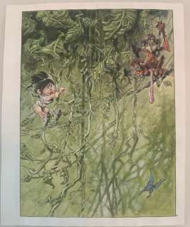 René Hausman | Hausman - Original page in gouache - Zunie and monkey - Zunie, enfin seule (jaren ’90) | Catawiki