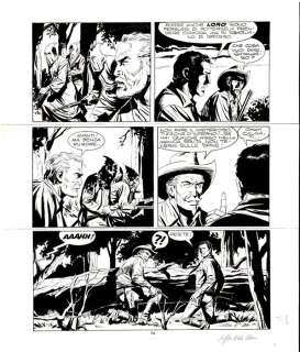 Raffaele Della Monica | Tex n. 351 - Della Monica -2x Tavole Originali "La setta dei tre K" - Page volante - Exemplaire unique - (1993) | Catawiki