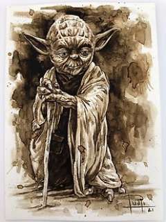 Juapi Coffee Artist | Original Coffee Painting - YODA (2021) | Catawiki