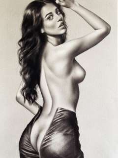 Ovsyanko Juliana | Oops.. Too Tight! - Original Erotic Art Dry Brush Oil Illustration 42x29,8 cm. (A3) Signed | Catawiki