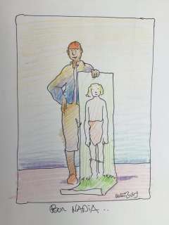 Moebius | Moebius - Dessin original couleur dédicacé - Les Jardins d’Edena - Stel | Catawiki