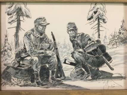 Philippe Jarbinet | Jarbinet - Dessin original - Soldats allemands - Aiborne 44 - (2020) | Catawiki