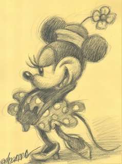Joan Vizcarra | Pretty Minnie - Original Drawing - Joan Vizcarra Signed - Pencil Art | Catawiki