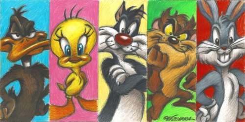 Joan Vizcarra | Looney Tunes Family! - Original Drawing - Joan Vizcarra | Catawiki