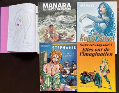 Milo Manara, Fabrizio Pasini | Giuseppe Bergman - Ensemble Manara + dédicace - Cartonné - EO - (1996/2011) | Catawiki