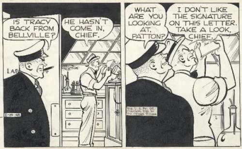 76: Gould Dick Tracy daily 8/19/48 original comic art | Russ Cochran