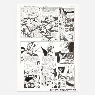 Lot 312 - Chuck Wojtkiewicz and Drew Geraci, Justice League America #105 Story Page 14 Original Art (DC Comics, 1995) | Landry Pop Auctions