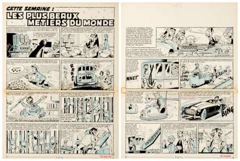 Gotlib | Dingodossiers - Les plus beaux métiers du monde Encre de Chine et | Millon