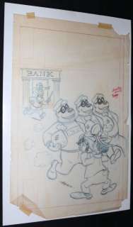 Pete Alvarado | Walt Disney the Beagle Boys #35 Pencil Cover Prelim - Gold Key - 1977 | Anthony’s Comic Book Art