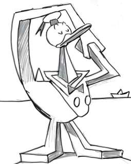 Tony Fernandez, Disney Artist | Donald Duck Inspired By Pablo Picasso Art - Original Preliminary Sketch - Tony Fernandez | Catawiki