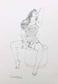 Giovanna Casotto | Giovanna Casotto - illustrazione originale a matita - 25x35 - firmata - Page volante (2021) | Catawiki