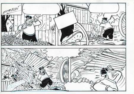 Esteban | Esteban - Original Comic Page - Donald Duck - Size: 29,5 x 21 cm | Catawiki