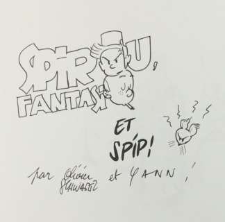 Schwartz & Yann | Spirou et Fantasio par Schwartz & Yann - La femme léopard - C - Tirage de tête dédicacé (2019) | Catawiki