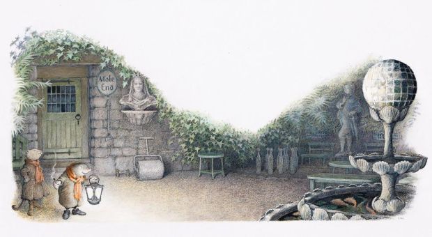 Lot 12 - Inga Moore, (1945-), The Wind in the Willows: Mole rediscovers his former underground home. Circa 1999. | Swann Galleries