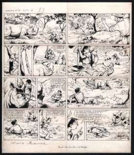 Breysse, Frédéric-Antonin | Oscar Hamel et Isidore / Oscar en Isidoor - Originele pagina (p.42) - L’oncle du Tchad / De Geheimzinnige Gids - (1949) | Catawiki