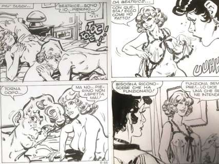 Size (28x): 18 x 25 cm. - Stelio Fenzo - 28 Original pages - Pierino 8 - many sexy! - (1980/1984)