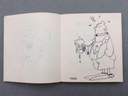 Divers Auteurs (Tardi, Hermann, Swolfs, Sokal, Tibet, Fmurr... ) | Carnet toilé avec dessins originaux | Catawiki