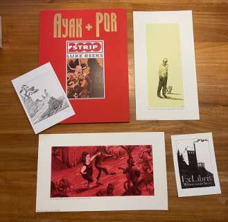 Wilbert Van Der Steen | Ayak + Por - Twee prenten in kleine oplage (10 en 12 ex.) + Linnen hardcover (opl. 25 ex.) met opdrachttekening - EO - (2014) | Catawiki