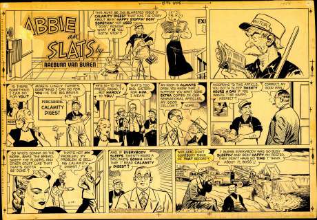 Raeburn Van Buren | Van Buren - "Abbie an’ Slats" Sunday Page (05/23/1954) NO RESERVE! | Russ Cochran