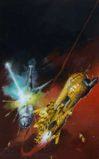  - Peter Andrew Jones (American, b. 1951)
 The Centauri Device paperback cover, 1974
 Acrylic on board
 18-3/4 x 11-3/4 in....
