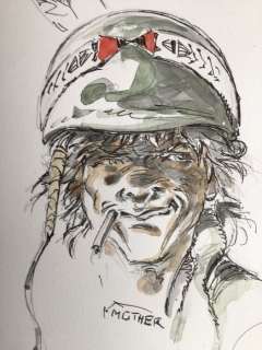 Hermann | Hermann - Dessin original en couleur - Kurdy Malloy | Catawiki