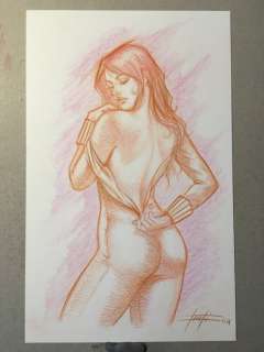 Luca Strati | L. Strati - Original Art "Black Widow undressed" - Page volante - Exemplaire unique (2021) | Catawiki