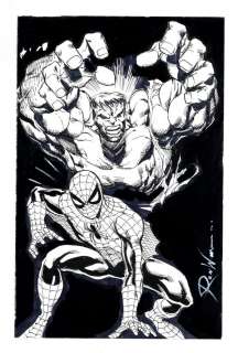 Spider-Man and Hulk Sketch by Ron Wilson | mycomicshop.com