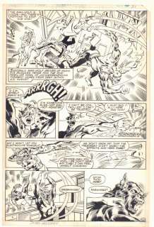 James Sherman, Steve Mitchell - spectacular spider-man annual #3 p. 26 - spidey vs. Man-wolf action - 1981 signed