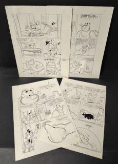 Guido Scala | Capitan Bomba e Pappafico - Guido Scala - 4x tavole originali in sequenza - Anni ’60 - Page volante - Exemplaire unique | Catawiki