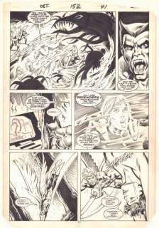 Dell Barras, Don Perlin - Defenders #152 p. 35 - beast, valkyrie, and angel try to save candy - 1986