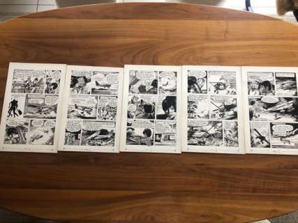 Jijé - Jijé - 5x Planche originale - Tanguy et Laverdure - Piège pour un pilote - (1969)