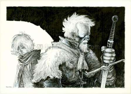 Joël Parnotte - Illustration originale, Hans et Casper - Le Maître d‘armes