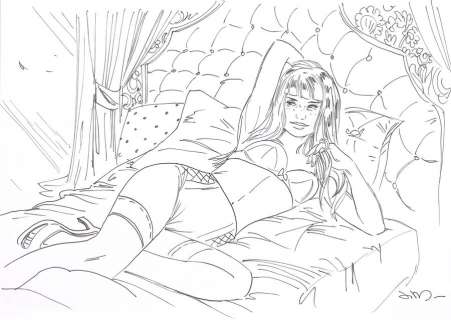 Jim | Une nuit Ã  Rome, illustration au feutre pour l… | Millon