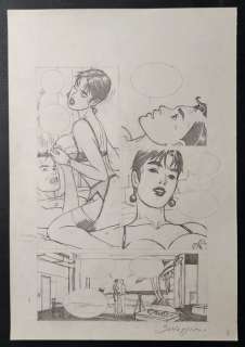 Roberto Baldazzini | Chiara Rosenberg - Roberto Baldazzini - tavola originale a matita - Page volante - Exemplaire unique - (1998) | Catawiki