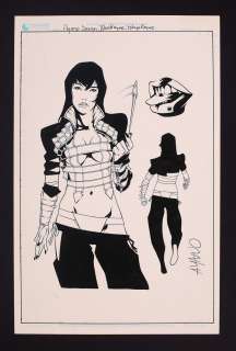 Bloodrayne: Tokyo Rogue (2008 Digital Webbing) Ayano Design Sheet Pencils and Inks by Jake Bilbao | mycomicshop.com
