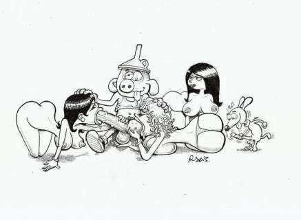 Ramis | Ramis - Original drawing - underground comic - Dirty Pig - girls | Catawiki