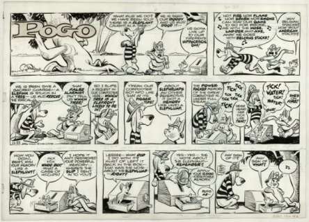 72: Kelly Pogo Sunday 11/21/65 original art | Russ Cochran