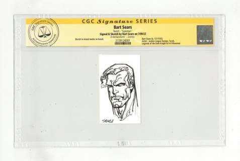 Superman Head Sketch by Bart Sears (CGC Signature Series) | mycomicshop.com