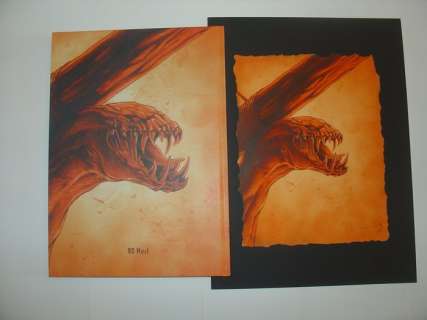 Jérémy (Jérémy Petiqueux) / Dufaux | Petiqueux, Jérémy - Barracuda T2 - Grande illustration originale aquarellé - Cicatrices + Tirage de tête + Ex-Libris - numéroté et signé - (2011) | Catawiki